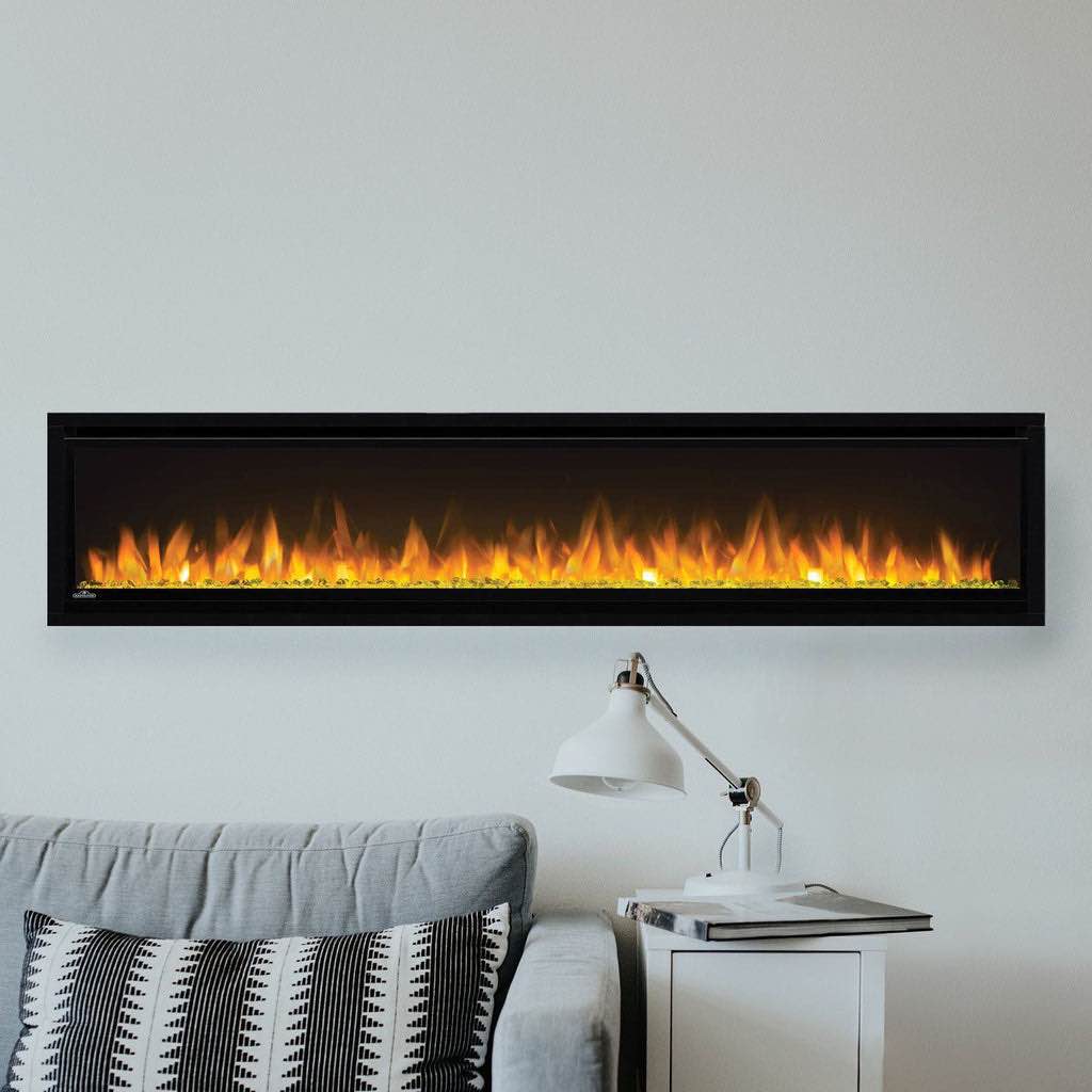 Napoleon Alluravision Slim Wall Mount Electric Fireplace -Adjustable flame color, speed & brightness