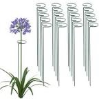Thealyn 18 Inch 20 Packs Plant Support Stake Garden Single stemmed Plant Support Hoops Plant Prop for Flowers Orchid Tomatoes Peony Lily Rose Gladiolus (18 inch)