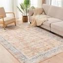 INGEROOM 5x7 Area Rug Washable Boho Rug Area Rug Non-Slip Non-Shedding Faux Wool Vintage Rug 5x7 Large Home Decor for Entryway Bedroom Living Room Office Kitchen Printed Indoor Accent Rugs