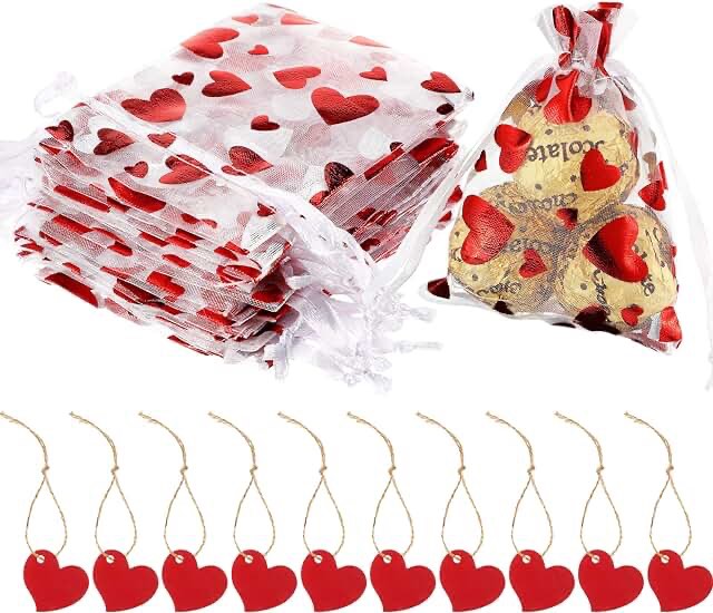 ( item is similar)chiverton 120 pieces party red pieces Valentine’s Day bags and hearts