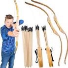 classic wooden bow and arrow set