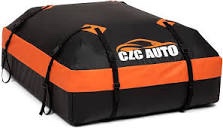 (item is similar)orange and black cargo car top bag