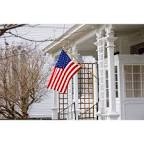 ILOT 56" Wooden Flag Pole for House Pack of 2 Improved Design Tangle Free Adjustable Rotating Rings Heavy Duty Flag Poles for Outside Fit All Flag Sizes