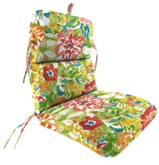 Arnissa 22" x 45" Outdoor Chair Cushion with Ties and Loop