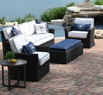 Montego Bay 5 - Person Outdoor Seating Group with Sunbrella Cushions