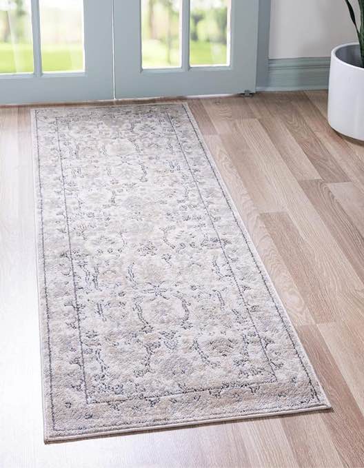 Loloi Layla Collection, LAY-03, Olive/Charcoal, 2'-6" x 7'-6", 13" Thick, Runner Rug, Soft, Durable, Vintage Inspired, Distressed, Low Pile, Non-Shedding, Easy Clean, Printed, Living Room Rug