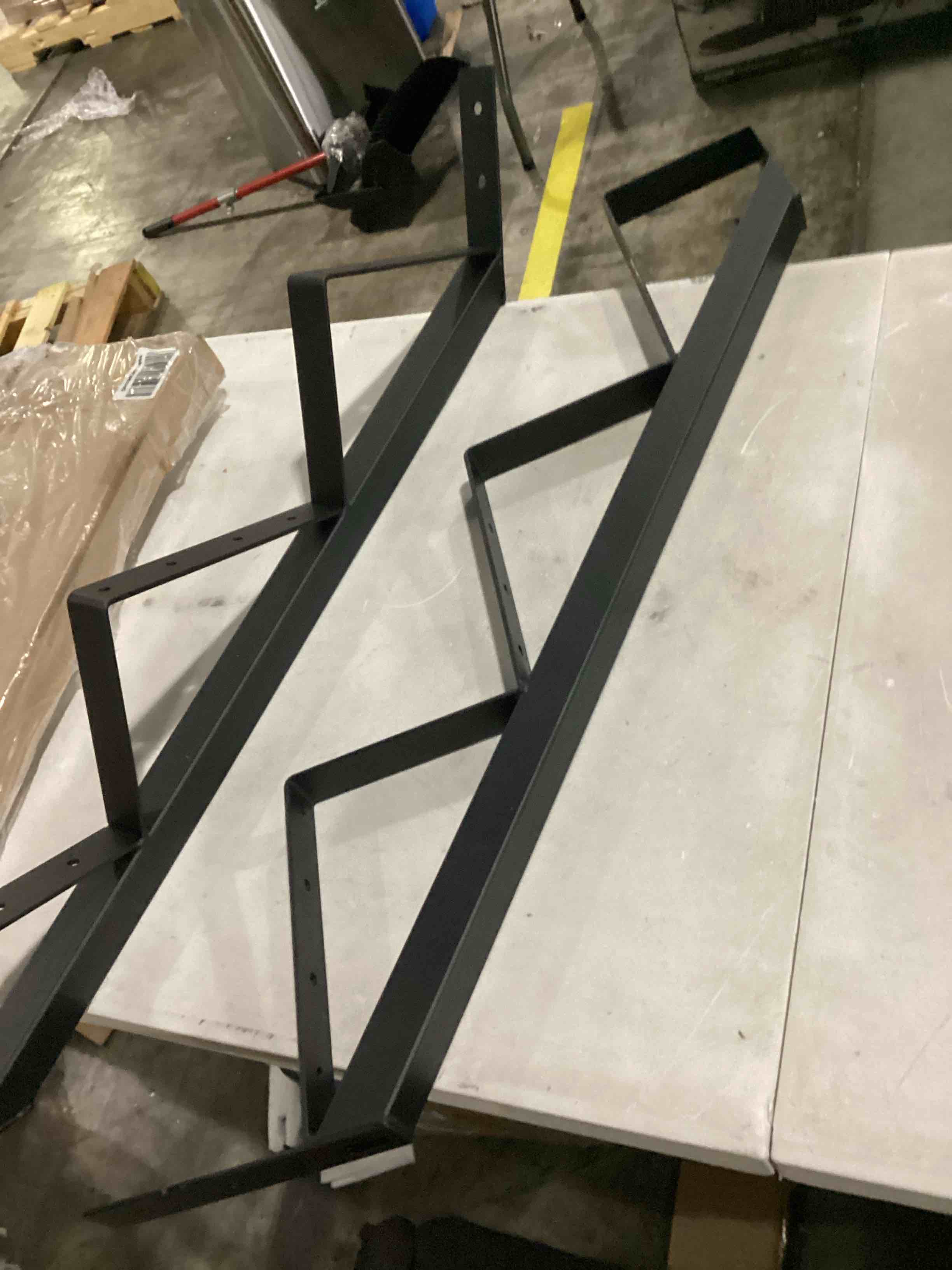 2 Packs Metal Stair Step Stringers, 3 Step Steel Riser Stringer for 27