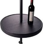 Sundale Outdoor Adjustable Umbrella Table, 23'' Portable Round Umbrella Table Tray for 1.5ft Umbrella Pole, Contains Fittings for Hanging Wine Glasses, for Beach Patio Poolside