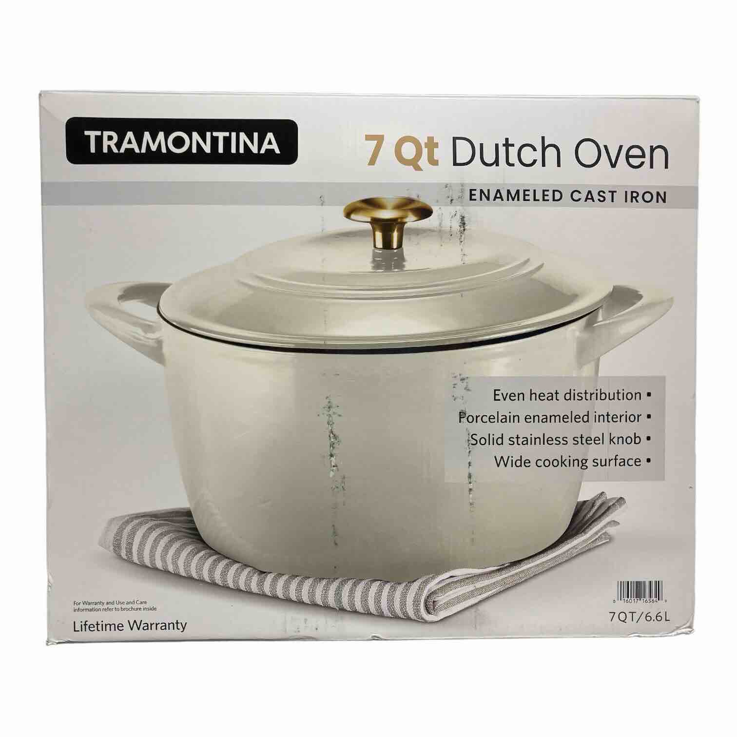 TRAMONTINA 7QT DUTCH OVER ENAMELED CAST ITOM 