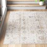 Benfield Beige Machine Washable Area Rug