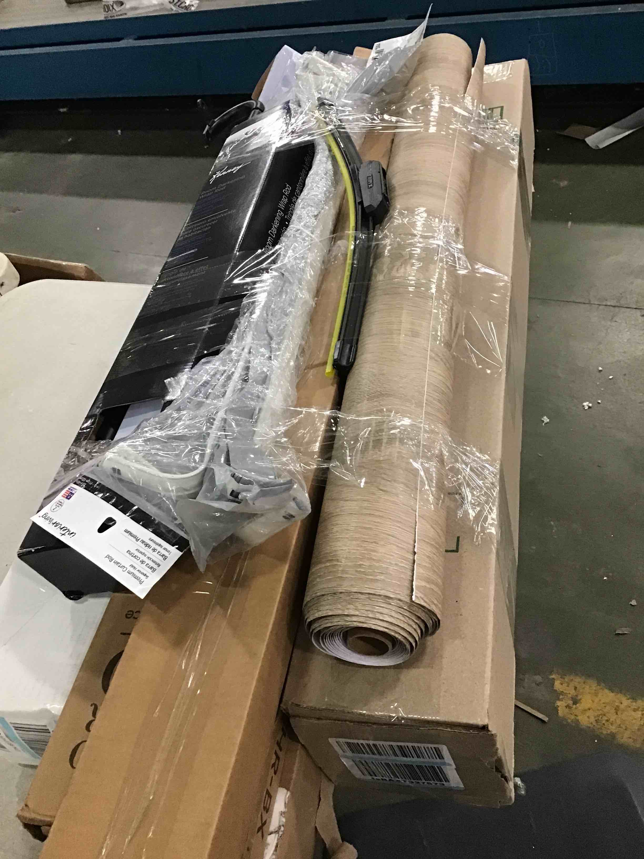 Assorted includes curtains and retractable gate and more…