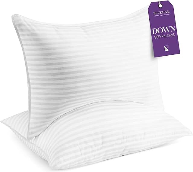 Beckham Hotel Collection Bed Pillows for Sleeping - King Size, Set of 2 - Soft, Cooling, Luxury Gel Pillow for Back, Stomach or Side Sleepers