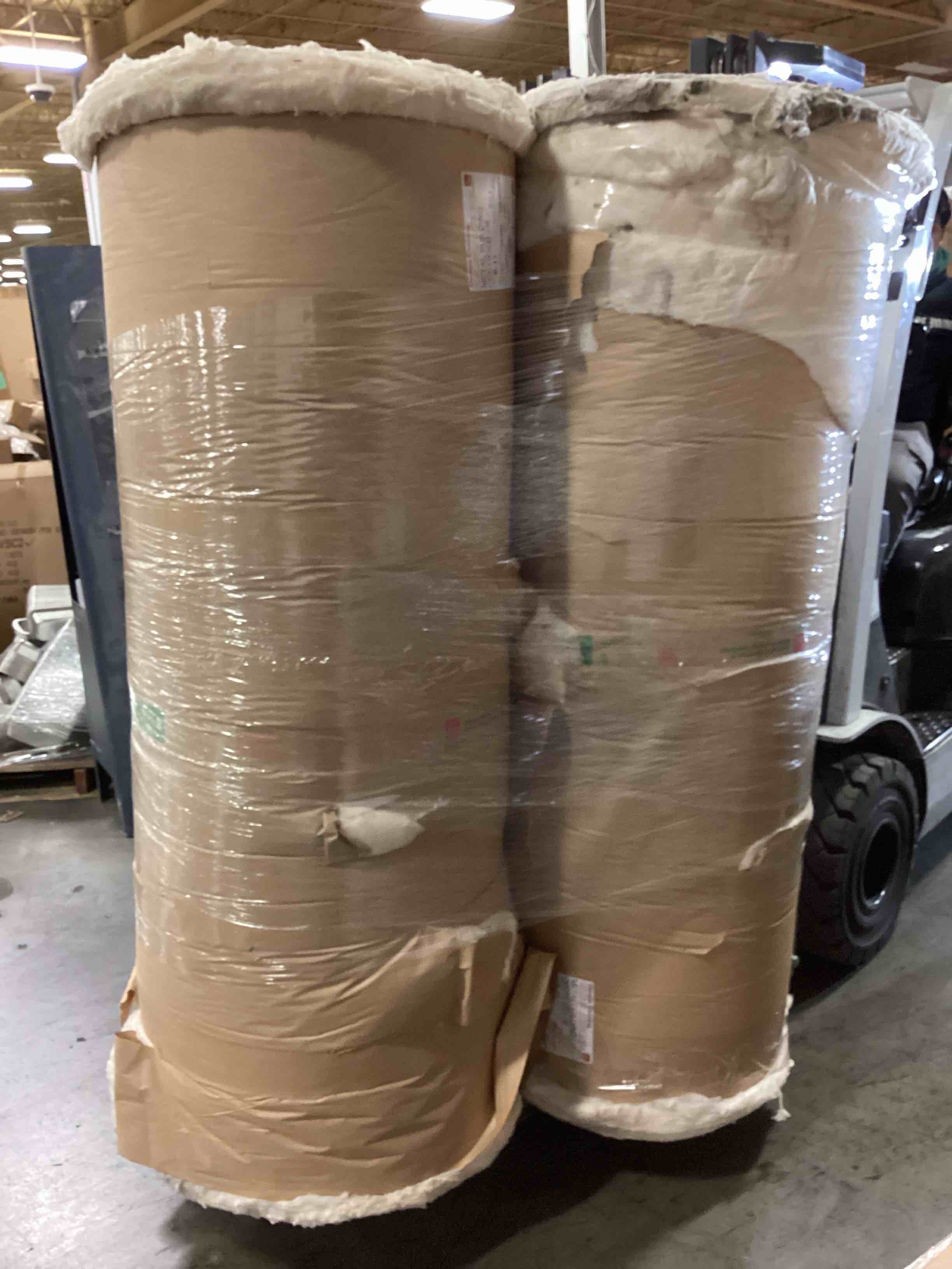 three rolls pole barm insulation 68 inches wide by 100 foot long bid per roll 