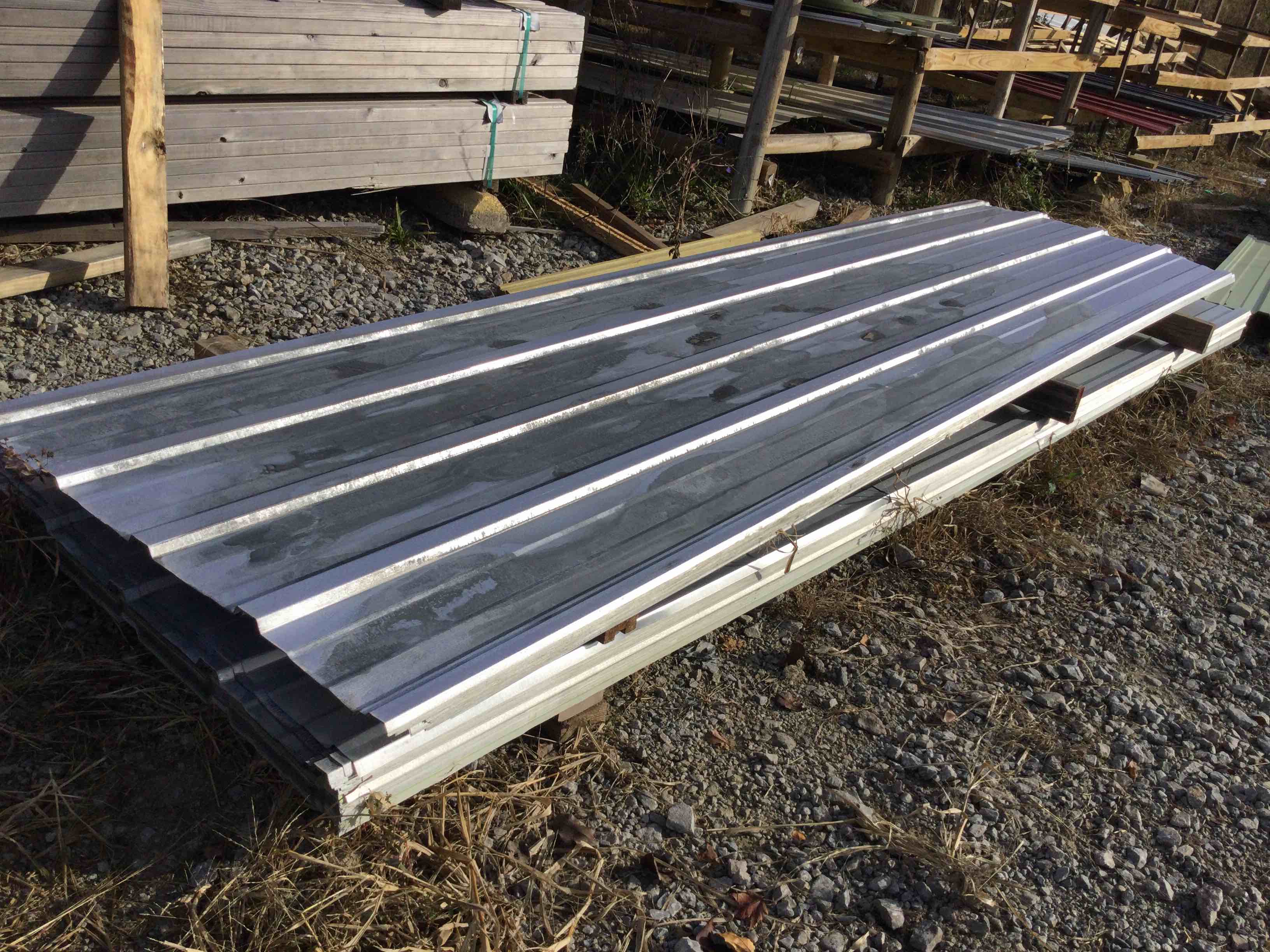 240 linear foot 12’ x 36” sheets of metal roofing your bid per linear foot 