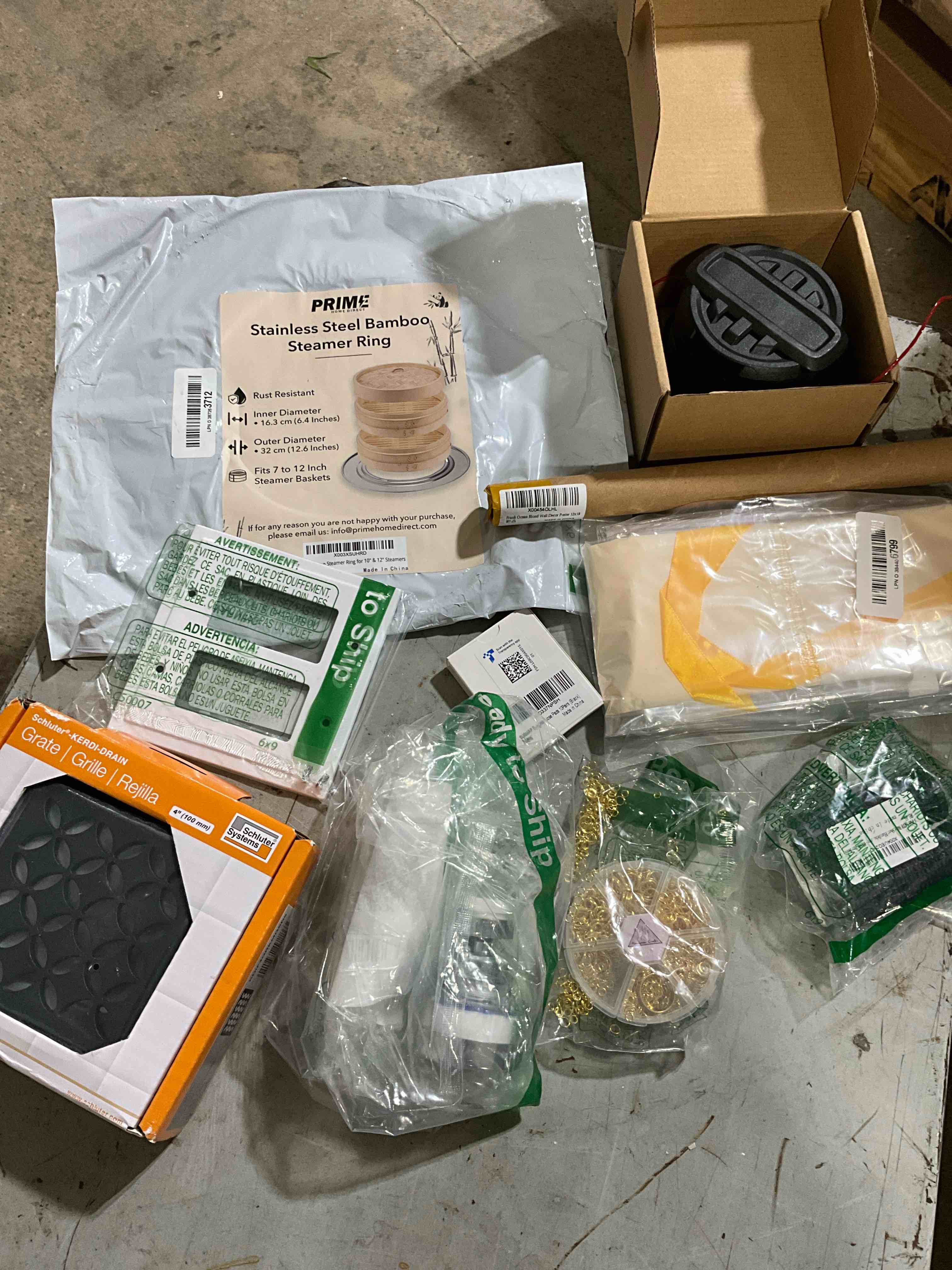 Assorted Items, Grate, Steamer Ring, Poster, Eyeglasses Nose Pads And More