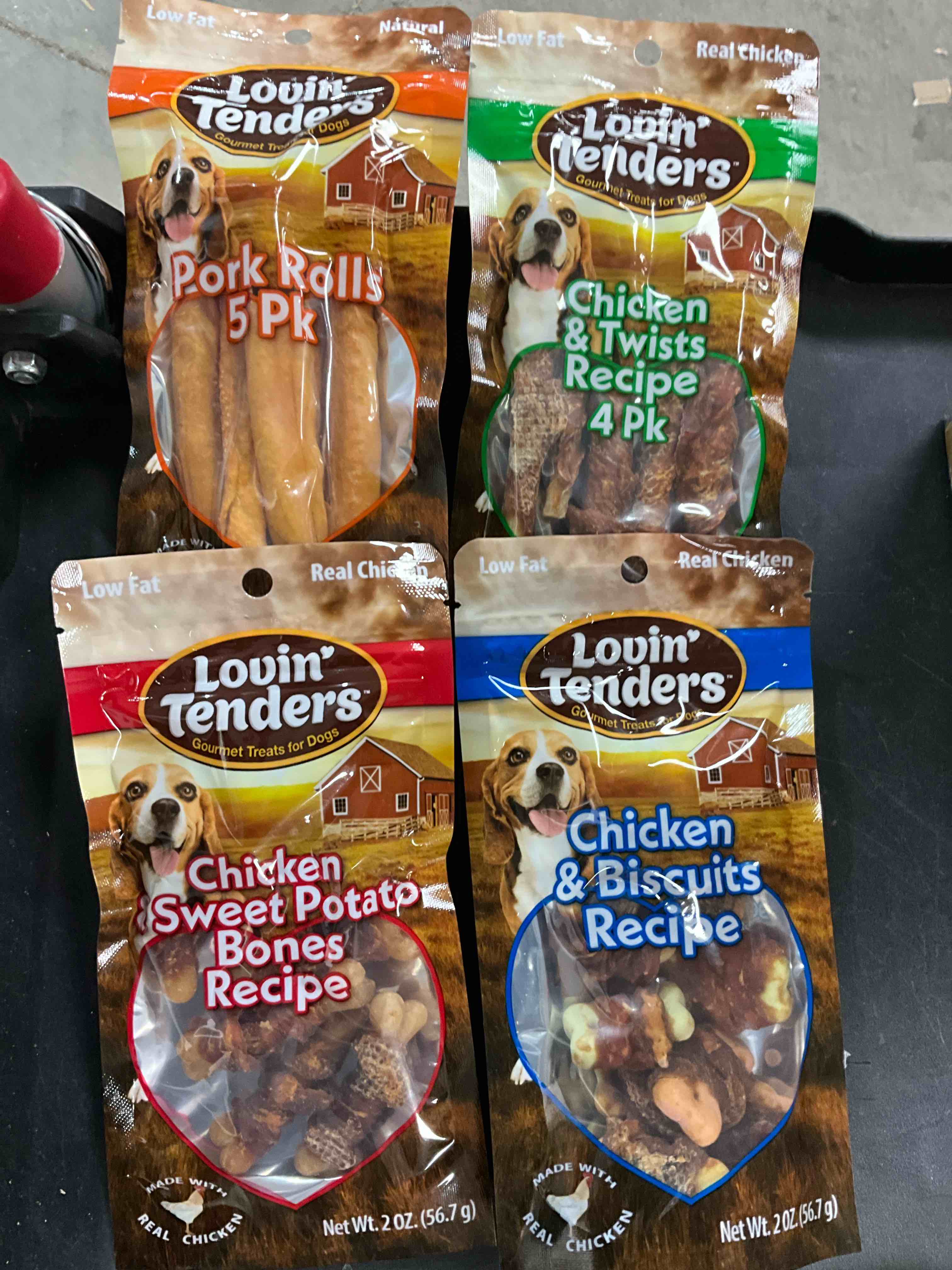 Lovin’ Tenders Gourmet Treats Chicken And Pork Assorted Dog Treat 2.0 Oz Bag