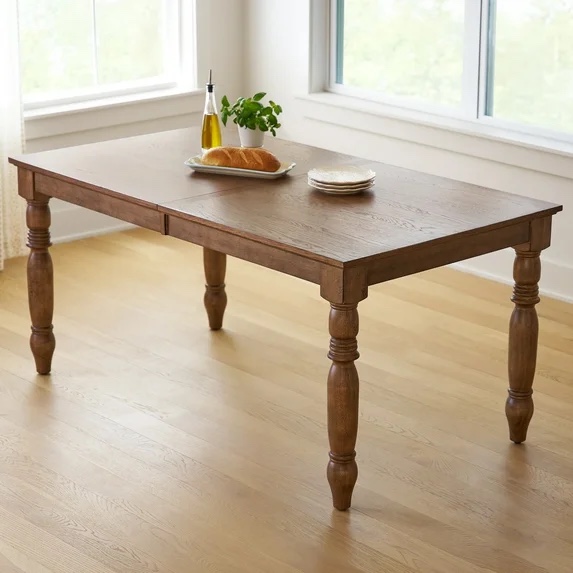 Pioneer Woman Harper Extendable Wood Dining Table, Homestead Brown