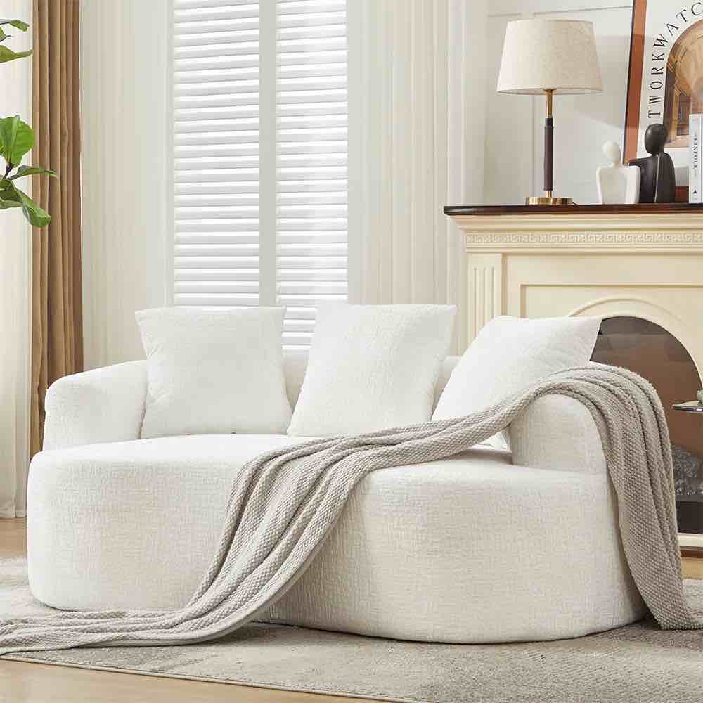 1 Piece Beige/Grey Sofa