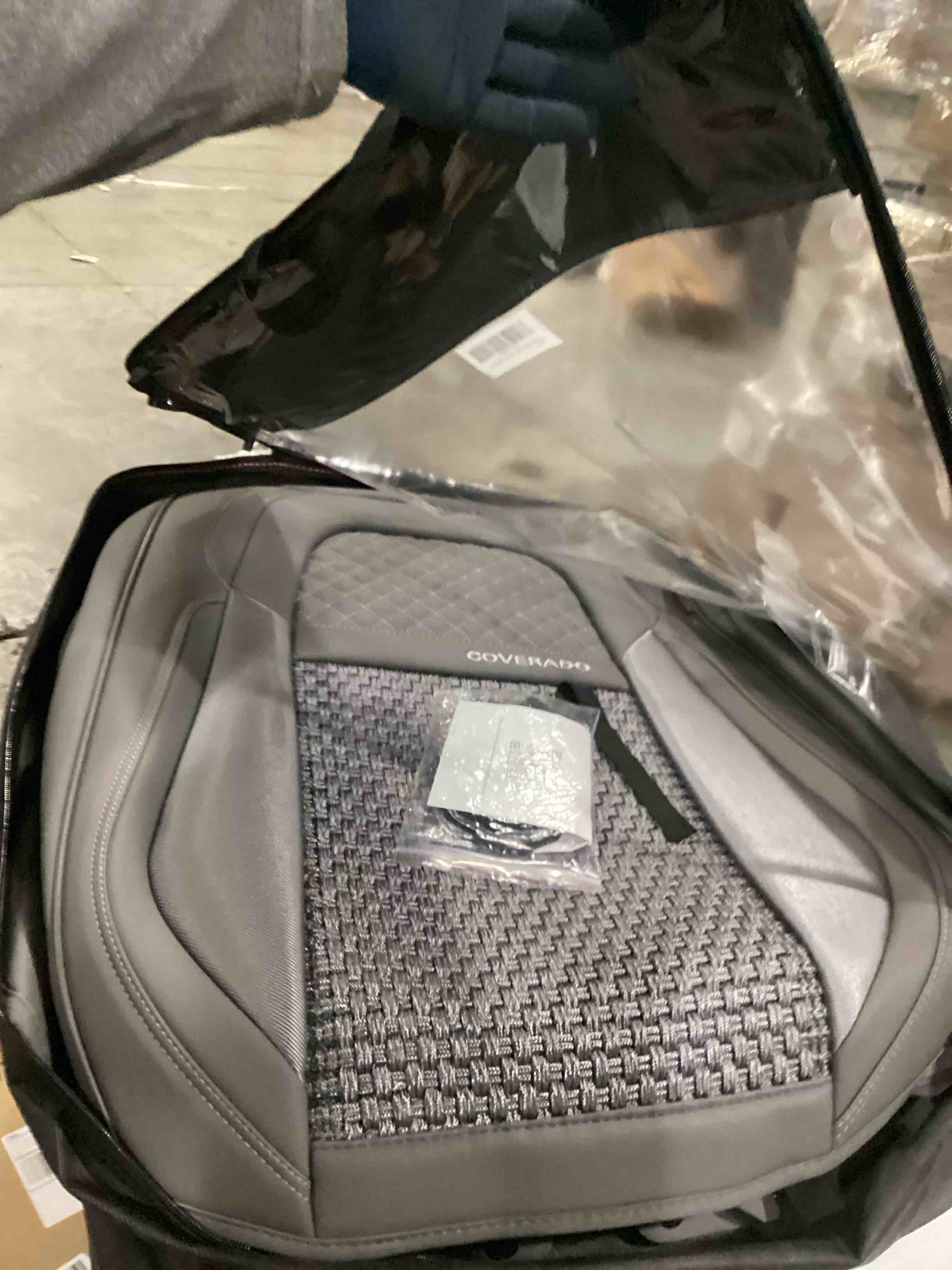 Coverado Leather Seat Covers Full Set, 5 Seats Universal Seat Covers for Cars, Waterproof Luxury Leatherette Seat Cushions, Front and Rear Seat Protectors, Auto Seat Covers Fit for Most Vehicles Gary Gray FullSet