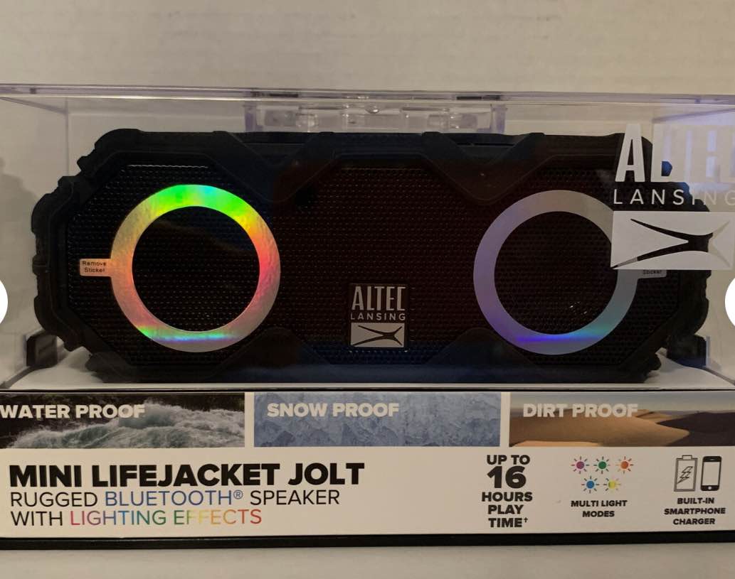 NEW Altec Lansing Mini Lifejacket Jolt Bluetooth Speaker Waterproof Black.