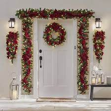 The Cordless Prelit Holly/Berries/Ribbon Holiday Trim