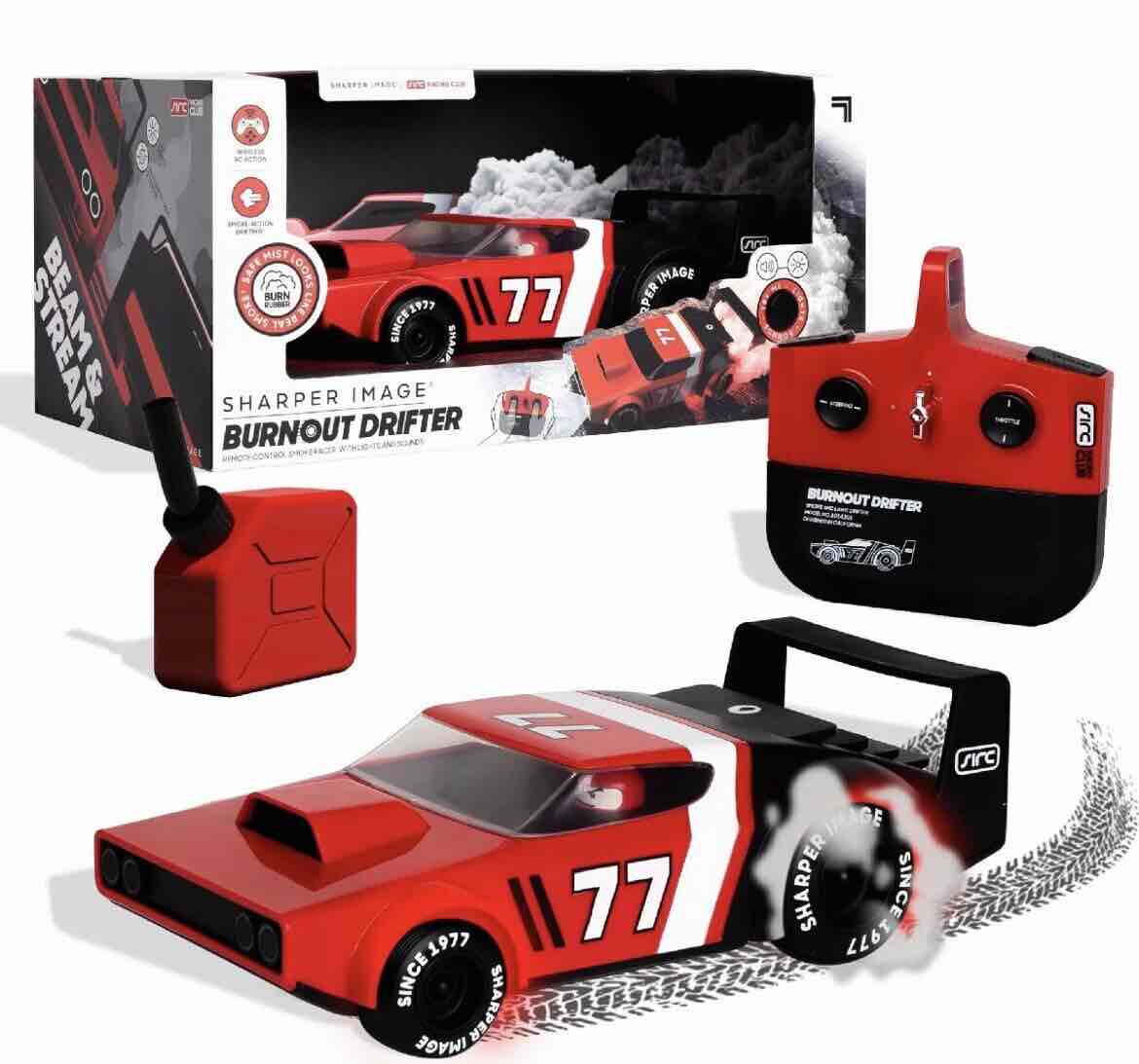 Sharper Image Burnout Drifter Race Car - Black/Red/White (1014301)