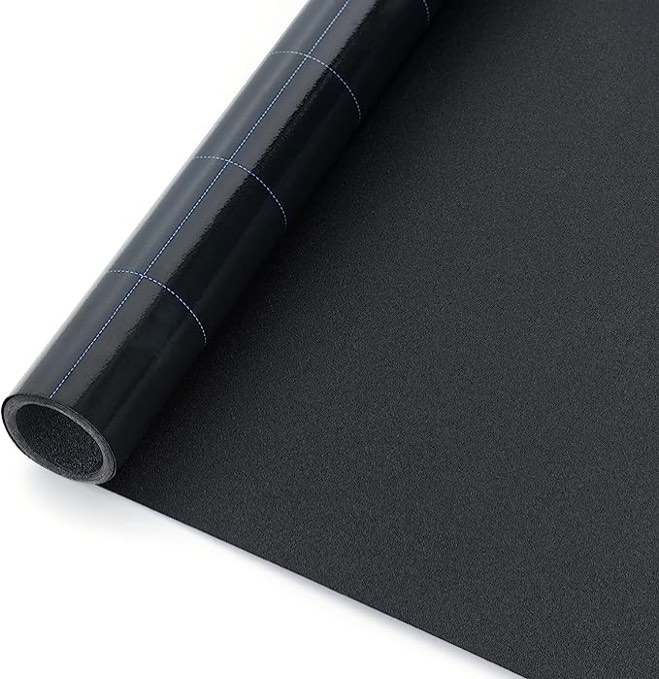 rabbitgoo Total Blackout Window Film Privacy Room Darkening Frosted Glass Window Tint for Home, 100% Light Blocking Black Out Window Cover, Removable Static Cling Window Covering 35.4" x 118"