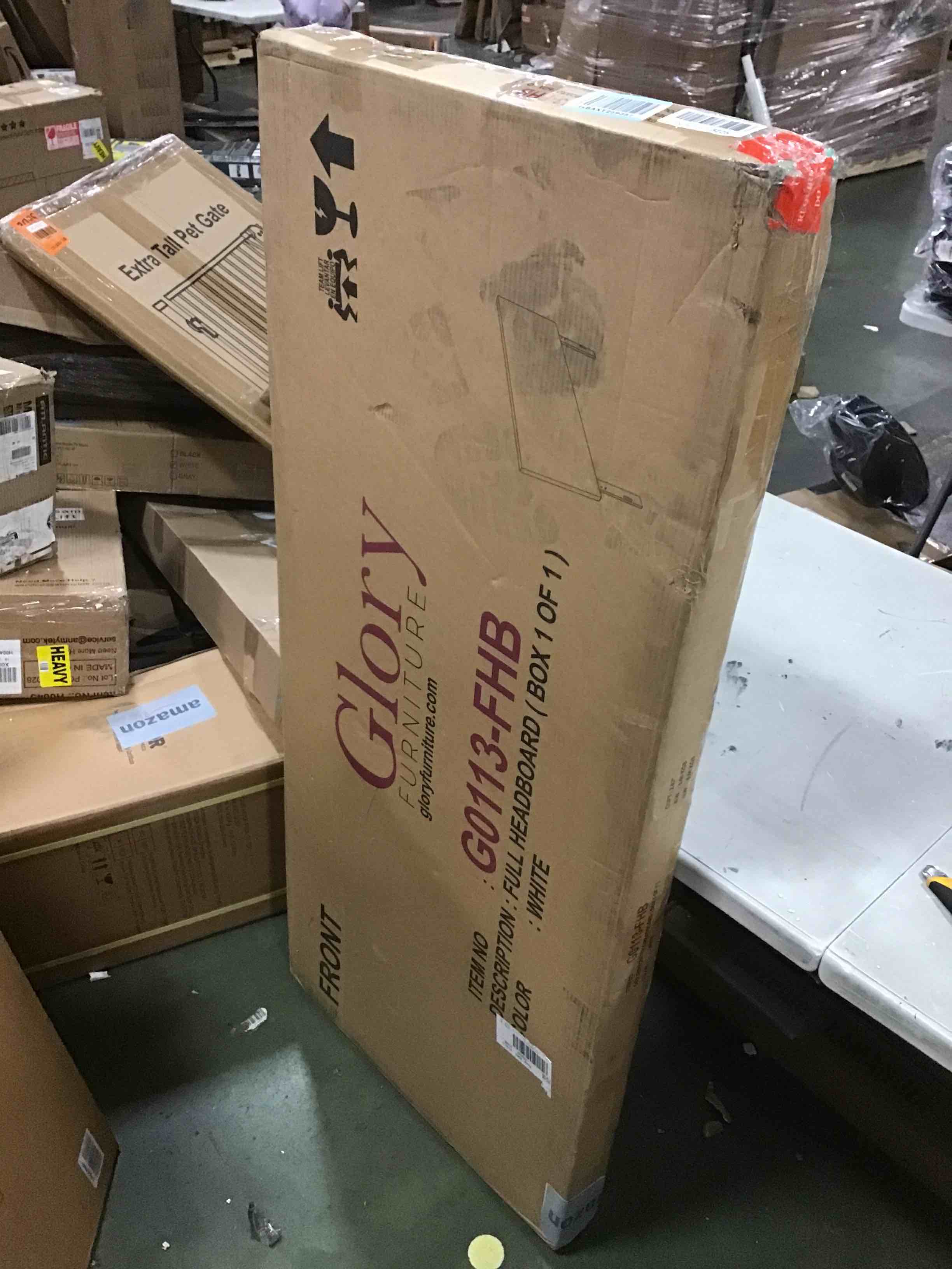 Glory Furniture full headboard- white