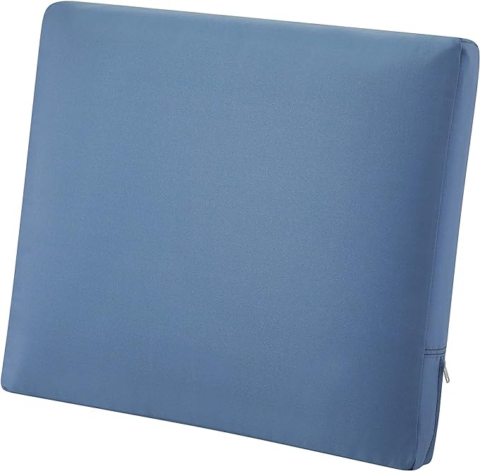 Classic Accessories Ravenna Water-Resistant 21 x 20 x 4 Inch Patio Back Cushion, Empire Blue, Outdoor Loveseat Cushions