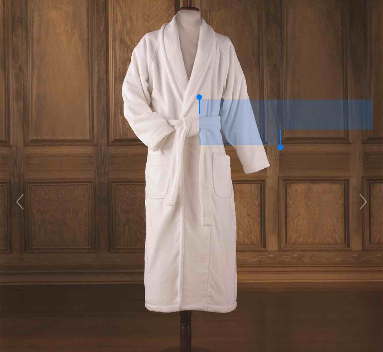 The Hammacher Schlemmer Genuine Turkish Cotton Luxury Bathrobe (White) size  m