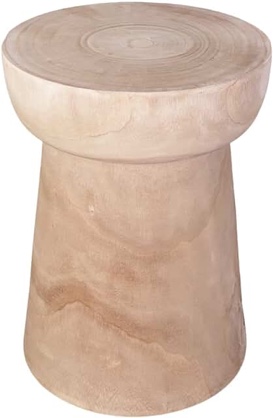 Uziass Wood Tree Stump Stool, 15" Wood Tree Stump Side Table Wooden Stump End Table Round Tree Stump Table Outdoor Stump Table Natural Decorative Garden Stools for Living Room Bedroom Patio Home Decor