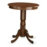 ((only base part)) East West Furniture Eden 36" Wood Counter Height Dining Table in Mahogany
