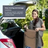  ((SIMILAR)) Pellebant Outdoor Dining Chairs Patio Folding Chairs Brown