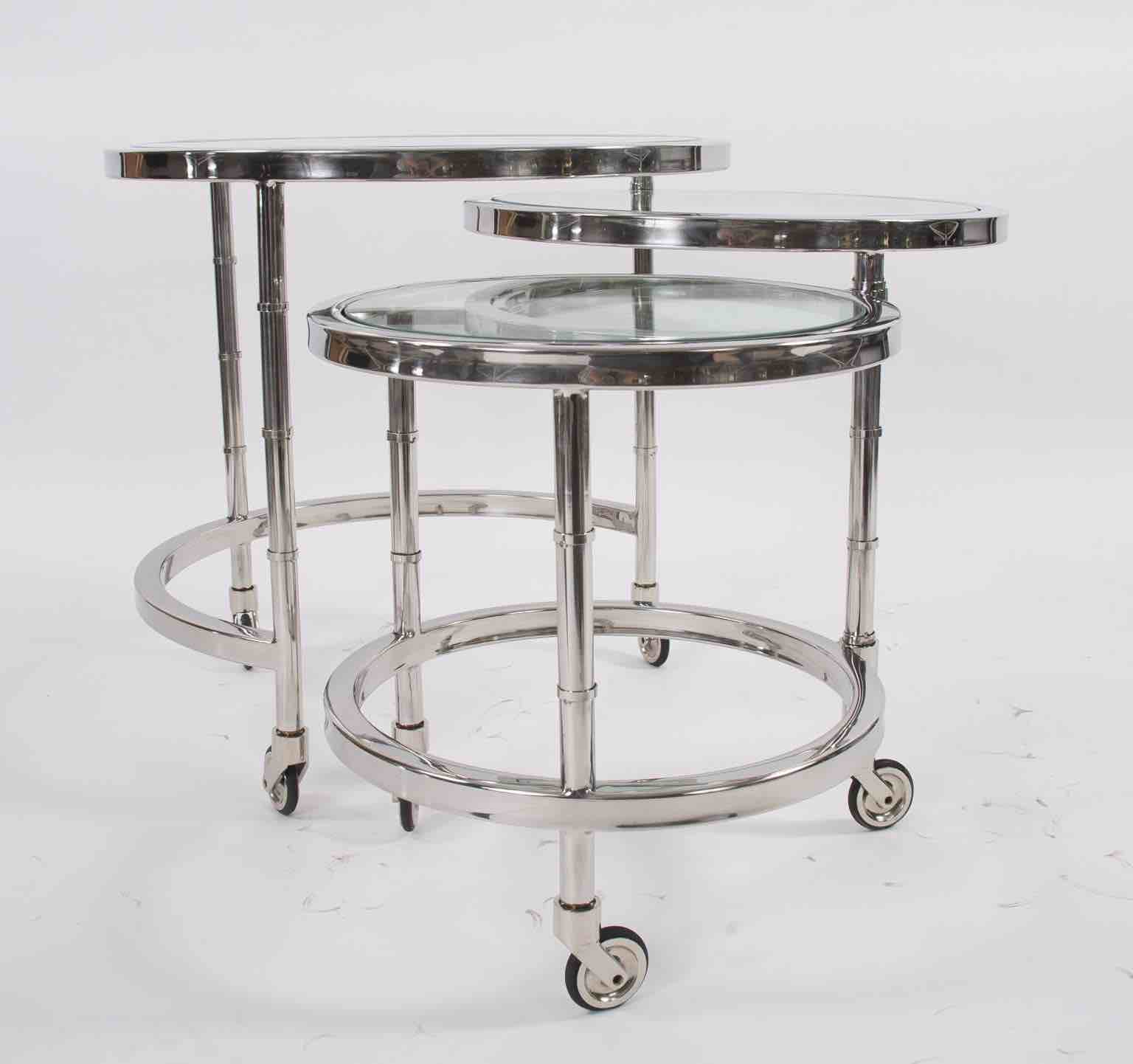 Telescoping Stainless Steel Bar Cart