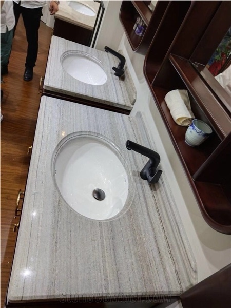 Wood Vein Marble Vanity Top Bathroom Table Bath Top