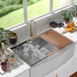 HANDMADE FARHOUSE WORKSTATION STANILESS STEEL SINK