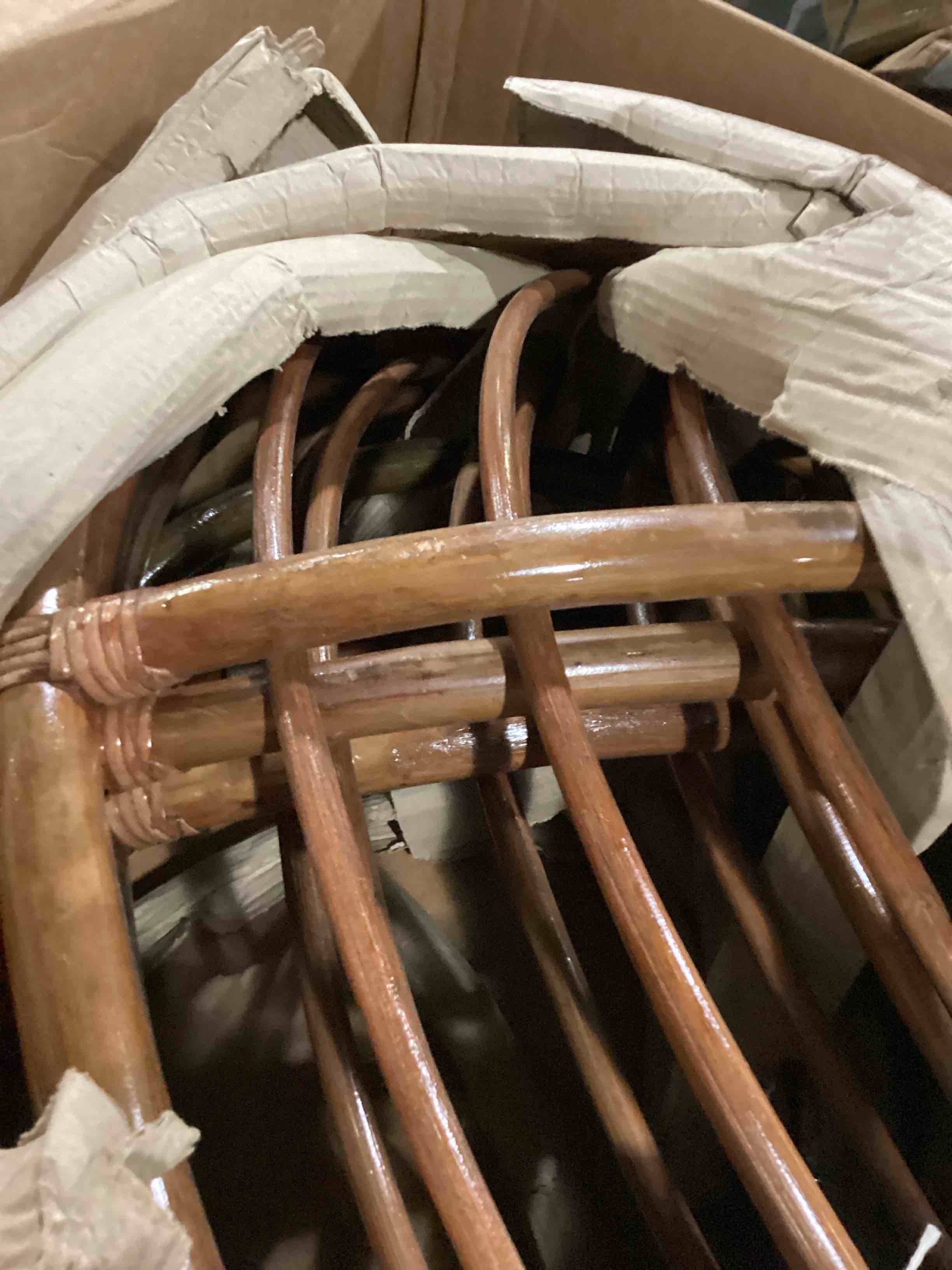 42" Rattan Papasan Frame /Walnut Finish item #3312