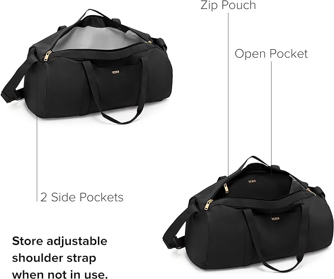 TUMI Voyageur Just in Case Duffel - Black/Gold