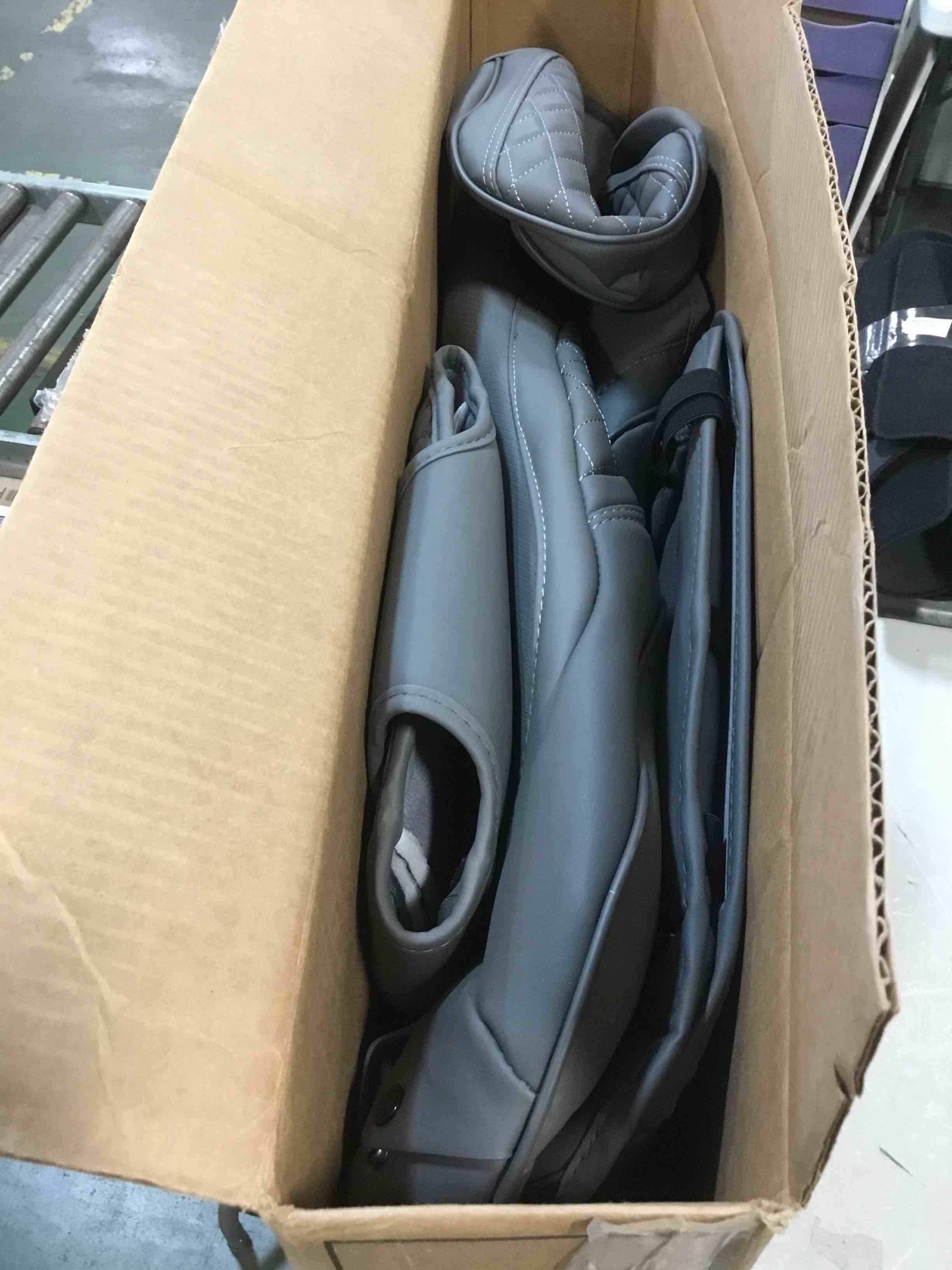 Coverado Leather Seat Covers Full Set, 5 Seats Universal Seat Covers for Cars, Waterproof Luxury Leatherette Seat Cushions, Front and Rear Seat Protectors, Auto Seat Covers Fit for Most Vehicles Gray