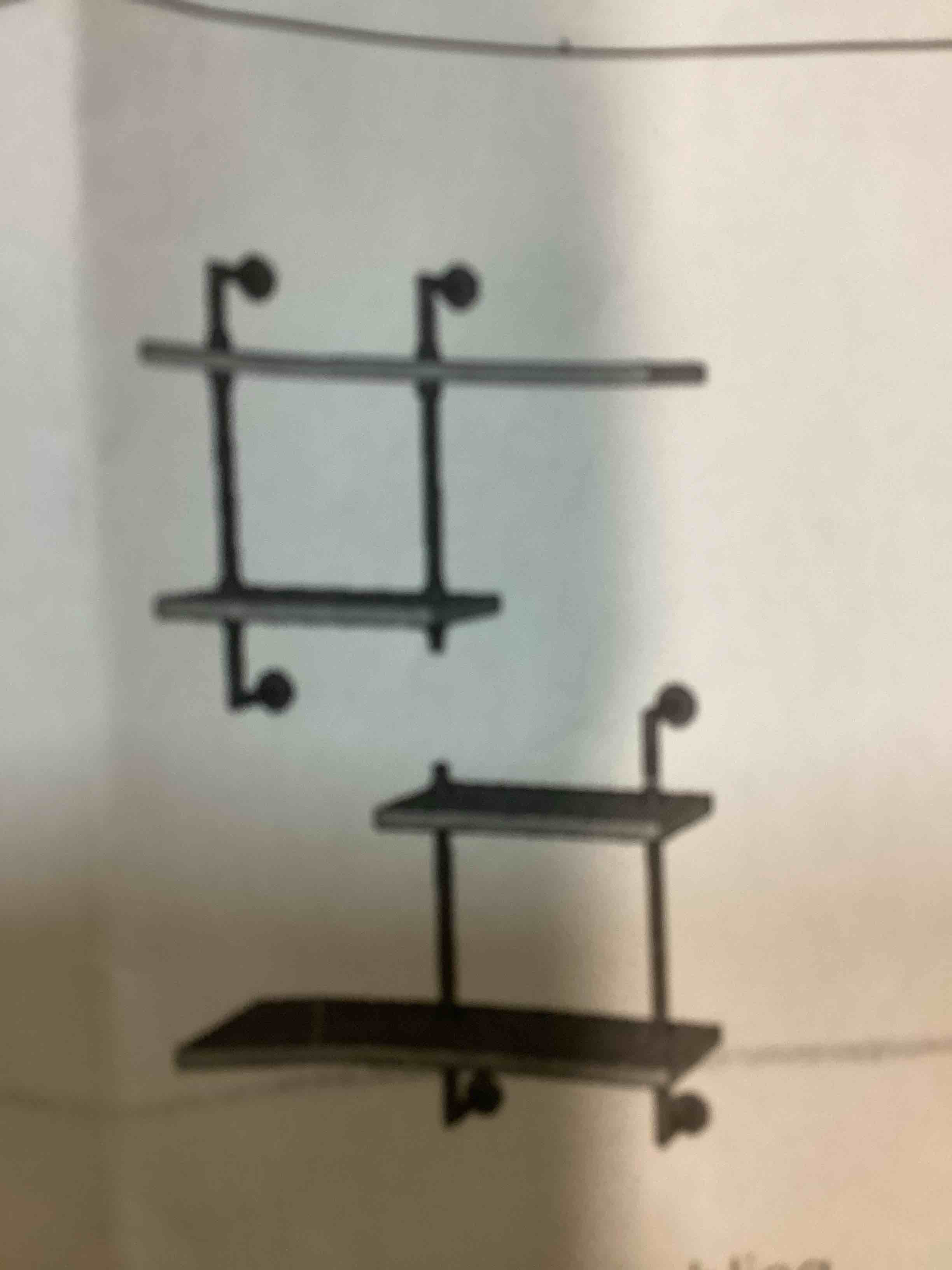 vintage black shelf metal pipe 