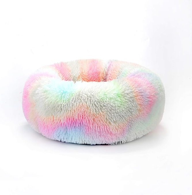 Cocohom calming cat bed small rainbow