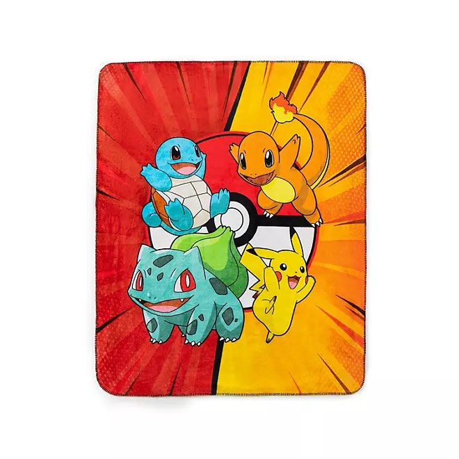 Pokémon “battle burst” 50”x60” faux fur throw