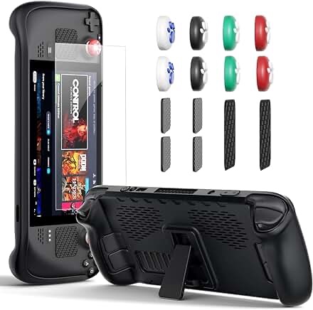 FIYUM Steam Deck Protector Case with Kickstand - TPU Protective Case for Steam Deck Cover with Full Protection, Compatible with Official Valve Carrying Case