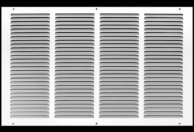 22" x 22" Return Air Grille - Sidewall and Ceiling - HVAC Vent Duct Cover Diffuser - [White] [Outer Dimensions: 23.75w X 23.75"h]
