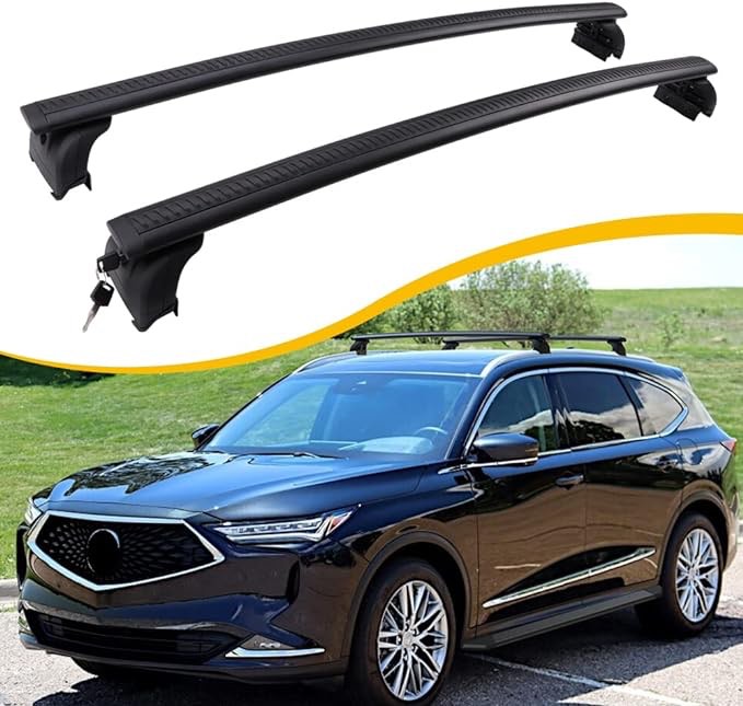 Fit for Acura MDX 2022 2023 2024 Cross Bars Roof Rack Cargo Bar Carrier Crossbar Rooftop Accessories (with Side Rails)