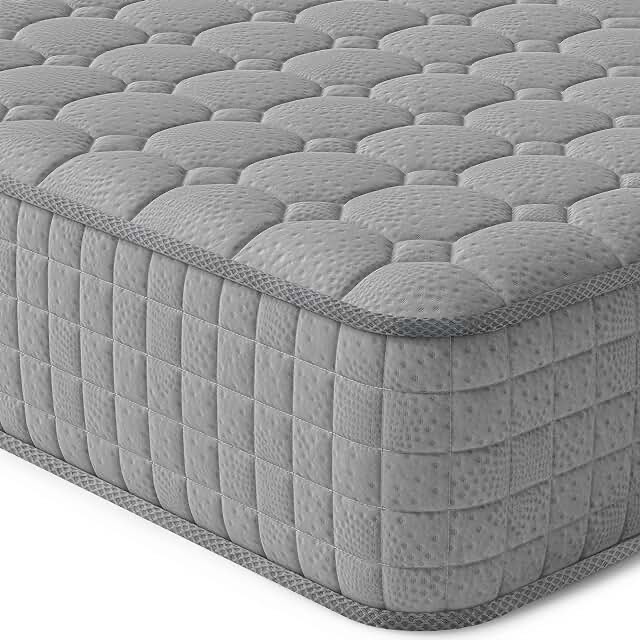 Vesgantti 8 Inch Multilayer Hybrid Full Mattress - Ergonomic Design with Memory Foam and Pocket Spring, Medium Firm Feel, Grey Full 8" Grey
