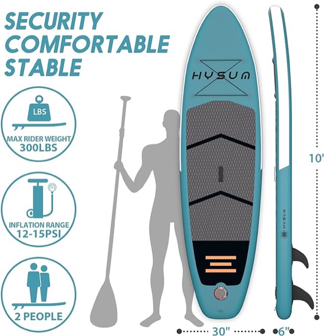 Pump for Inflatable Stand Up Paddle Board, 10'6"x30"x6" (PUMP ONLY)