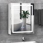 VOWNER Medicine Cabinet with LED Mirror for Bathroom, Lighted Medicine Cabinet, Wall Mounted, Touch Switches for Clor Change Dimmer Anti-Fog (24"Ã—32")