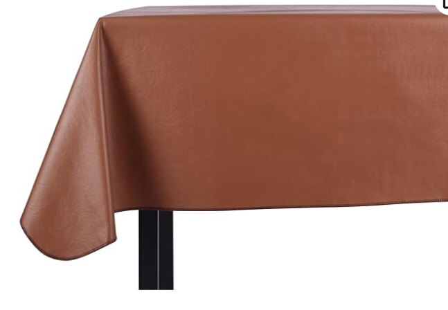 Yourtablecloth Heavy Duty Vinyl Rectangle or Square Tablecloth – 6 Gauge Heavy Duty Tablecloth – Flannel Backed – Wipeable Tablecloth with Vivid Colors & Many Sizes 52 x 108) Terra