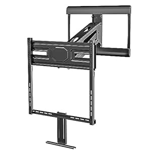 WALI Above Fireplace TV Mount Fits 43 to 70 inch, Height Adjustable Pull Down TV Wall Mount Over Fireplace, up to 72.6 Lbs, Max Mounting Holes 600x400mm (FTM-5), Black